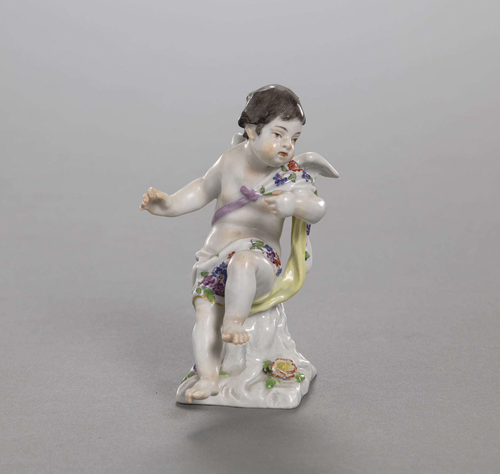 A WINGED MEISSEN PUTTO - Image 2 of 6