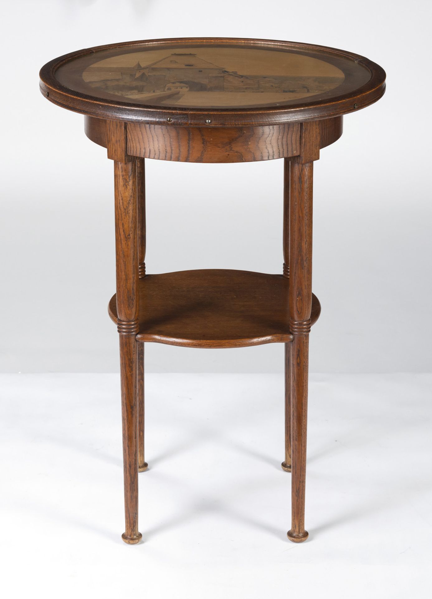 A FRENCH INLAID ART NOUVEAU OCCASIONAL TABLE - Image 5 of 5