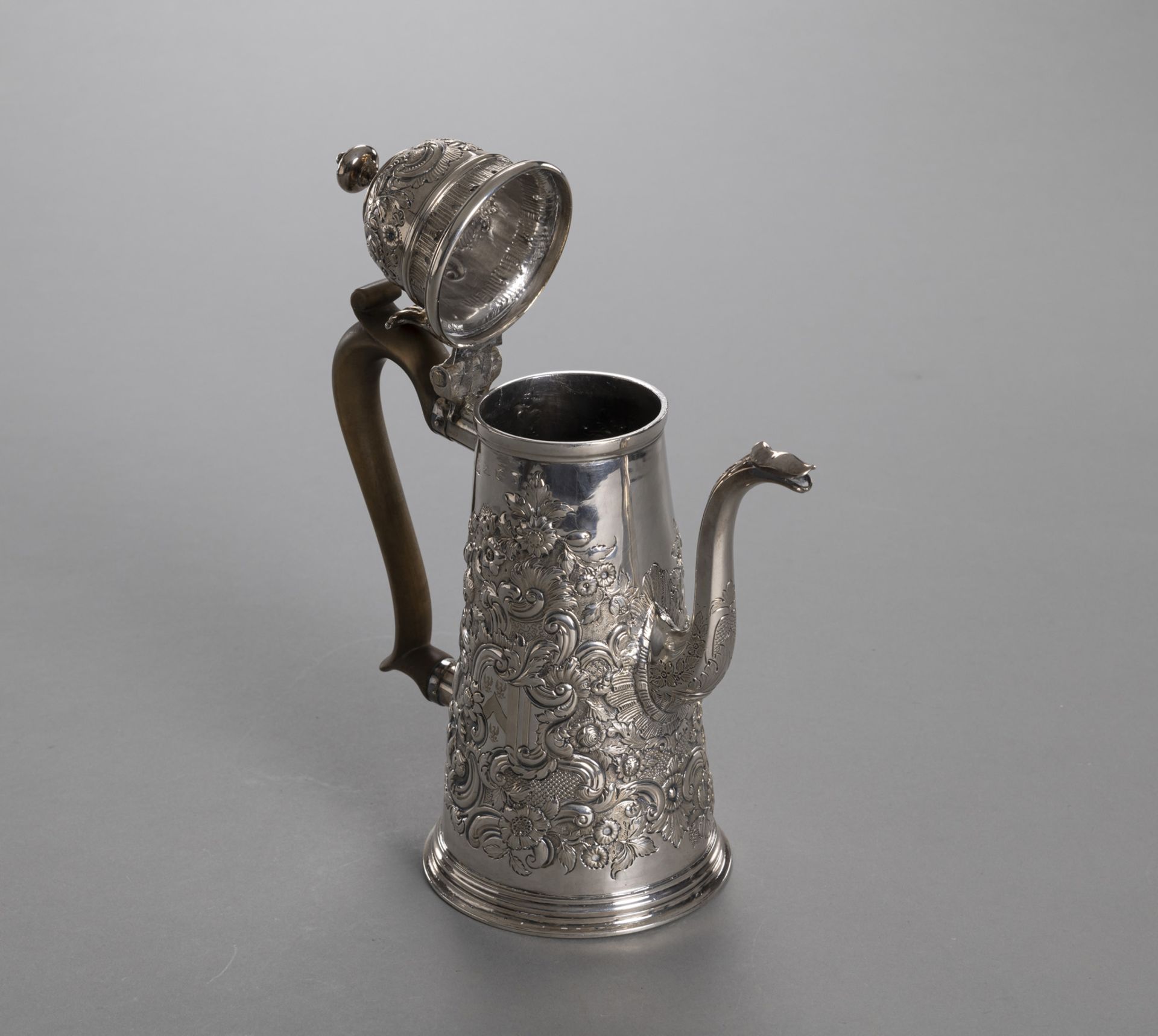 Georg II Silber-Kaffeekanne - Bild 3 aus 5