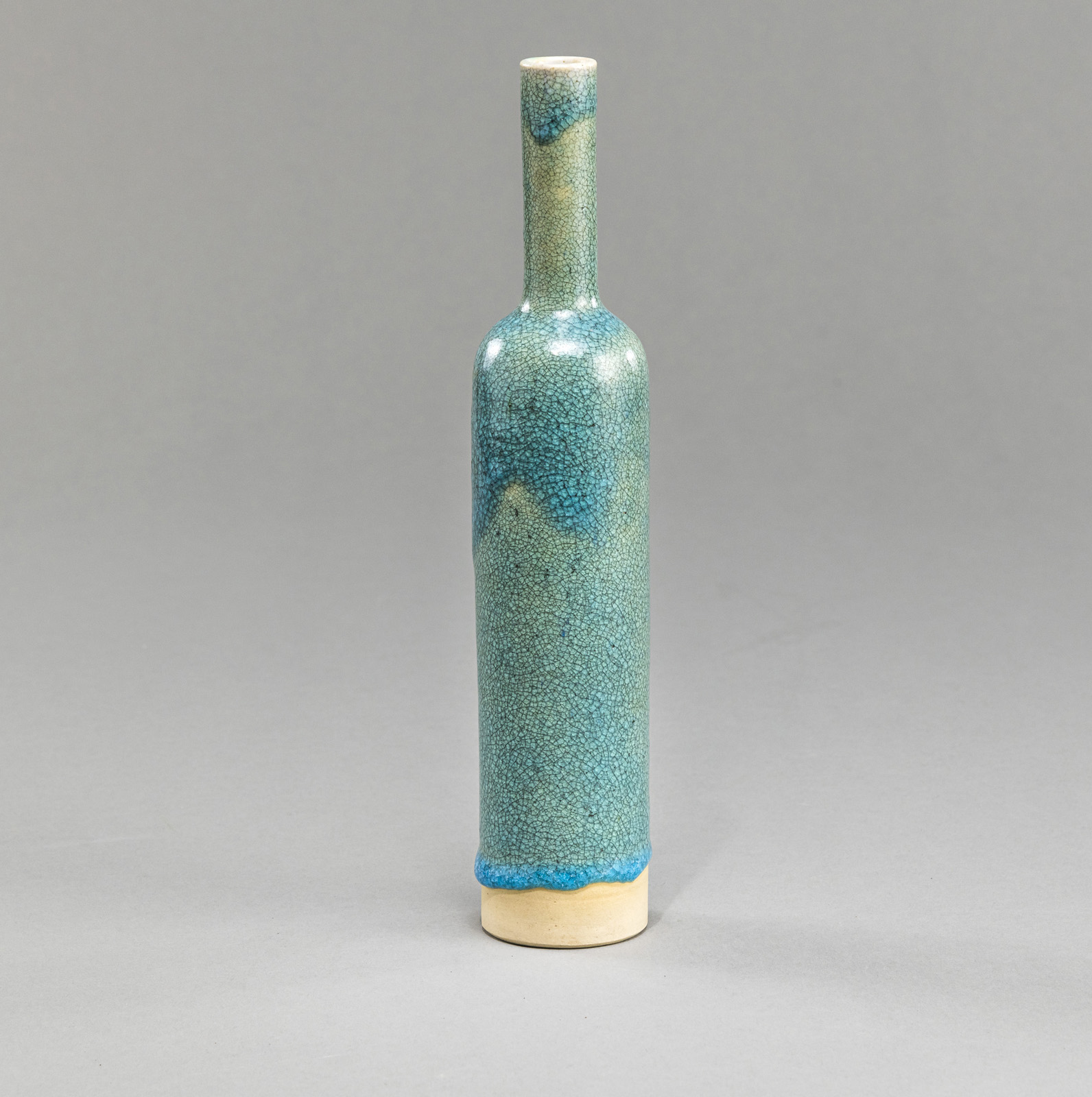 ARTIST VASE WITH TURQUOISE GREEN VASE - Image 2 of 4