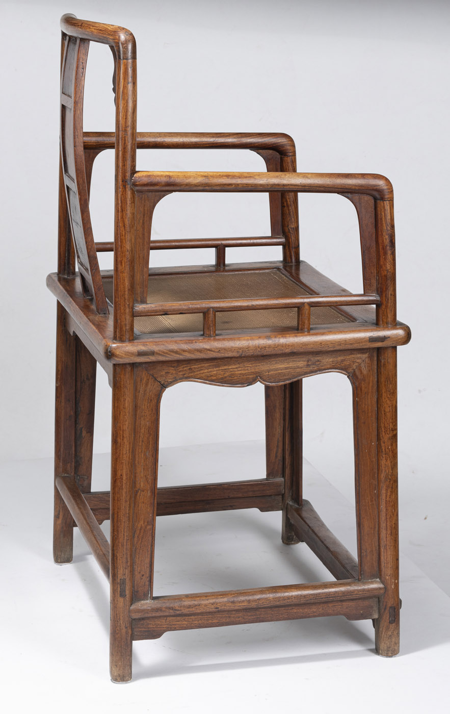A FINE HUANGHUALI AND BURLWOOD CHAIR - Image 8 of 8