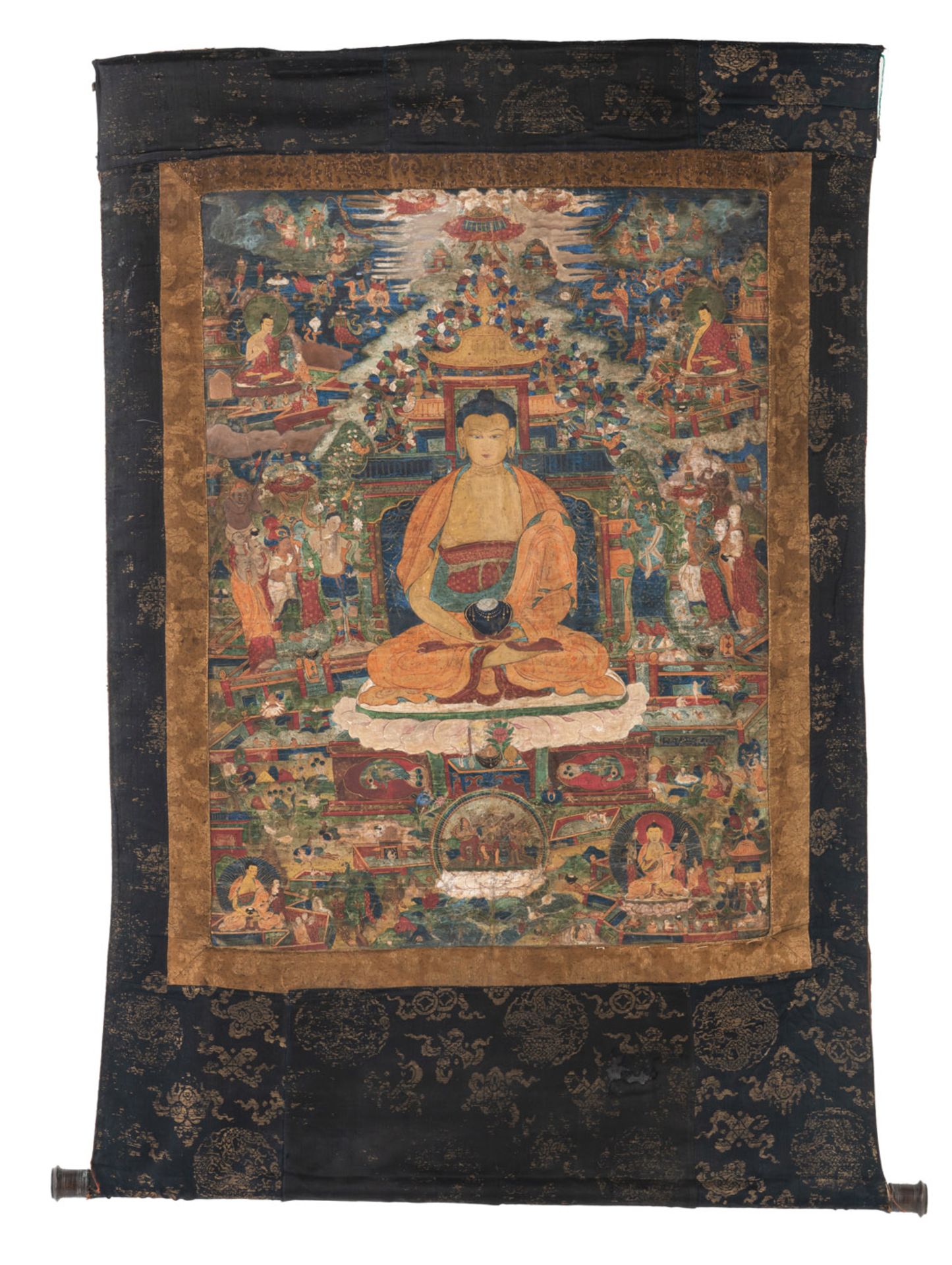 A THANGKA DEPICTING AMITABHA