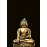 Bedeutende feuervergoldete Bronze des Buddha Shakyamuni