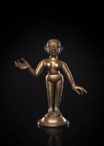 Bronze mit Darstellung einer jungen Frau