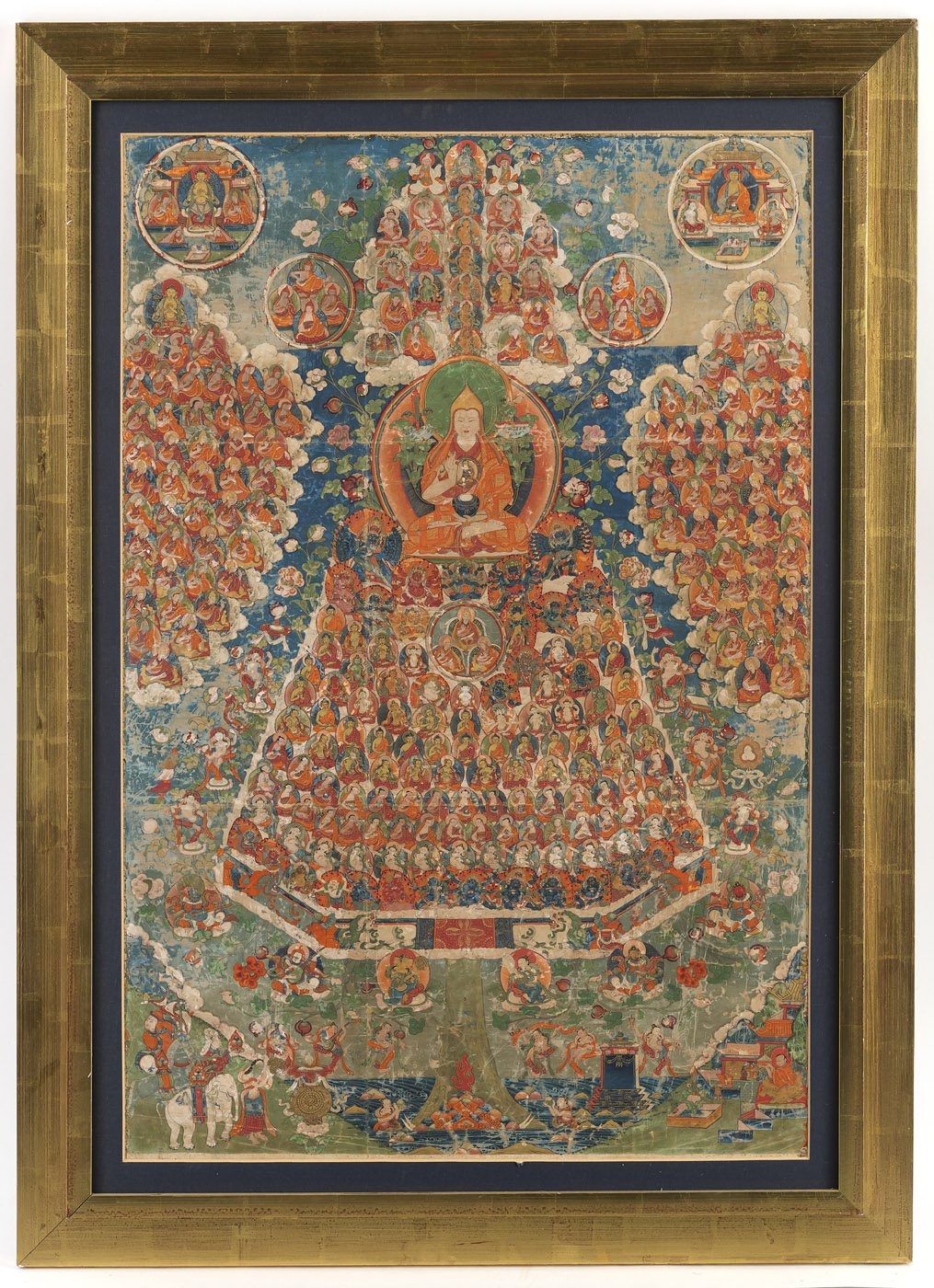 A THANGKA WITH THE TREE OF SPIRITUAL - Image 4 of 4