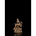 Figur des Avalokiteshvara aus Kupfer