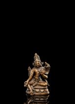 Figur des Avalokiteshvara aus Kupfer