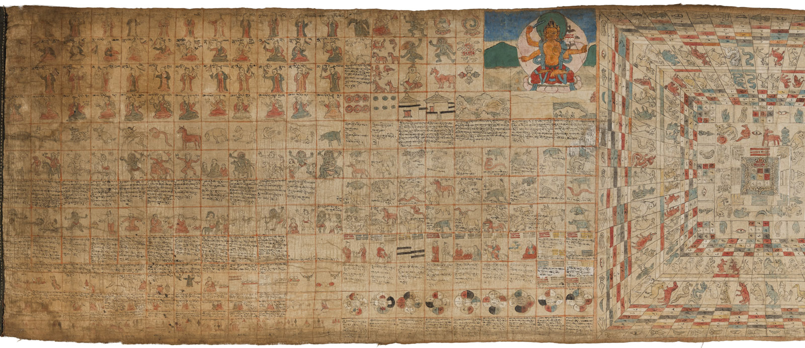 A RARE ASTROLOGICAL HANDSCROLL FOR DETERMING KARMIC FAVORABLE AND UNFAVORABLE DATES - Image 2 of 4
