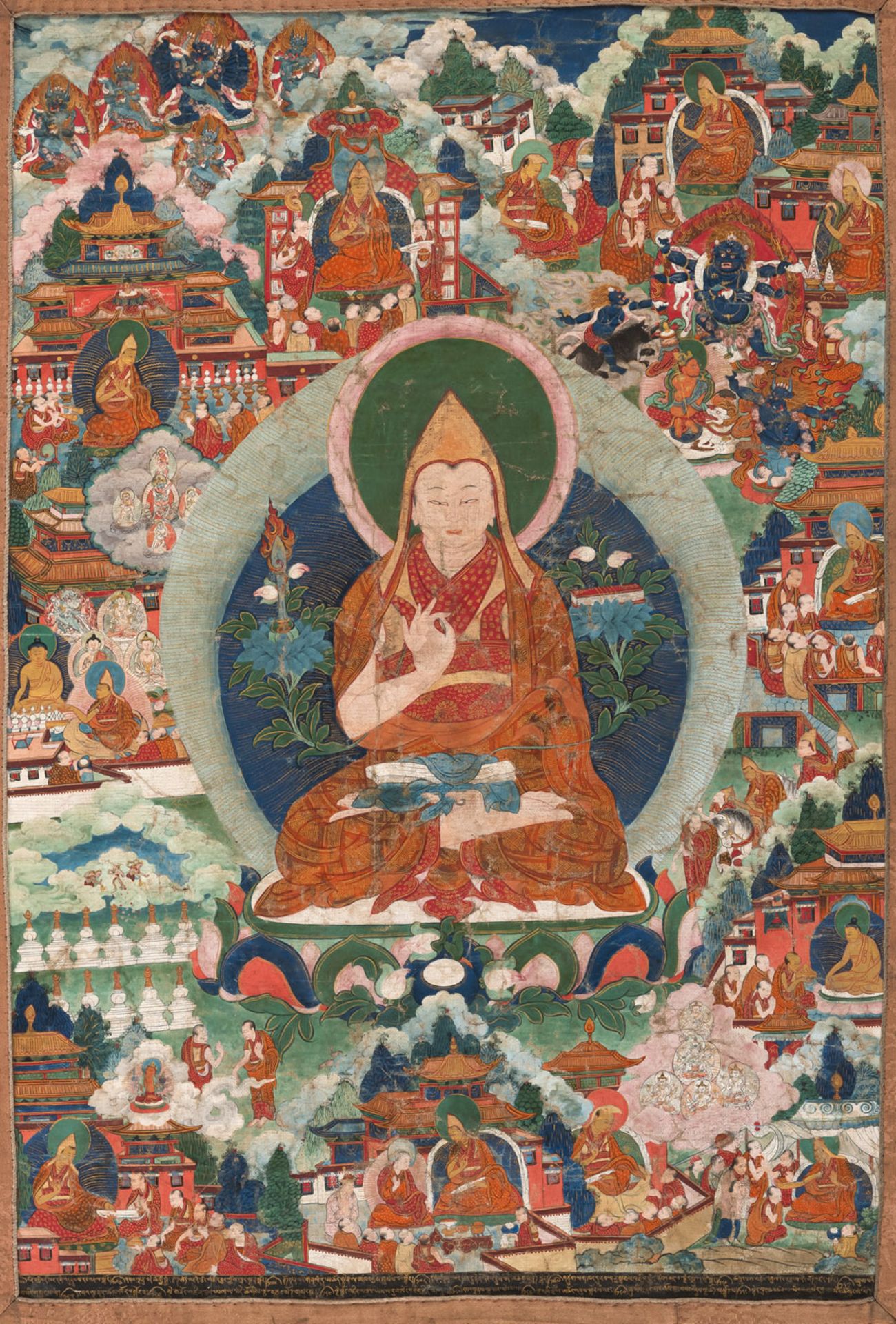 A FINE JATAKA THANGKA