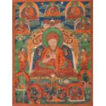 Linienthangka aus der Drukpa-Kagyü Tradition in Bhutan