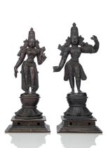Zwei Bronzen, Rama und Devi