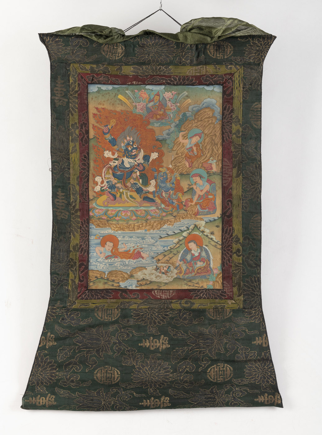 A GROUP OF NINE THANGKA DEPICTING BUDDHA, MAHAKALA AND OTHERS - Image 23 of 27