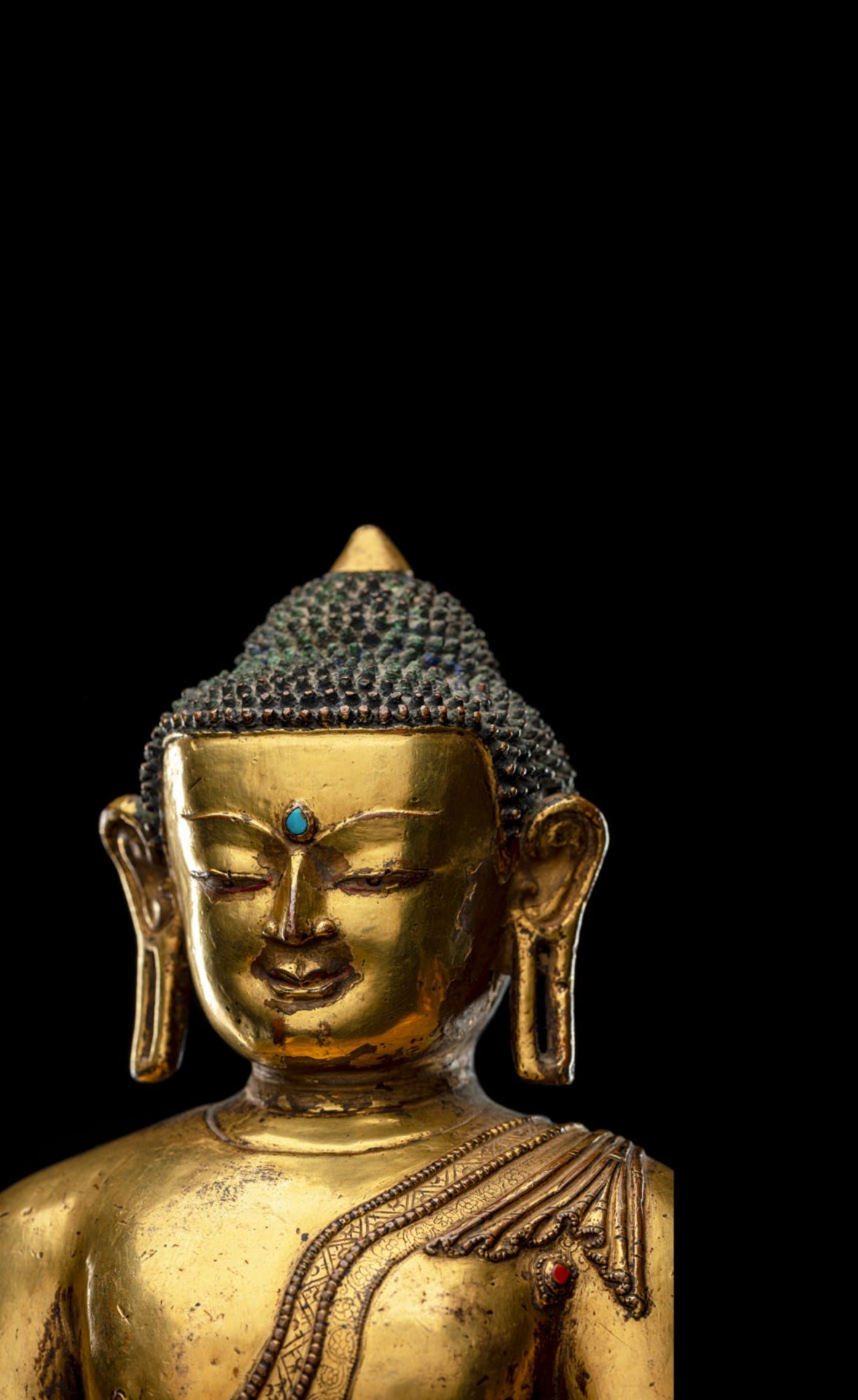 AN IMPORTANT GILT-BRONZE FIGURE OF BUDDHA SHAKYAMUNI - Image 6 of 6