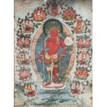 Seltenes Thangka der roten Tara