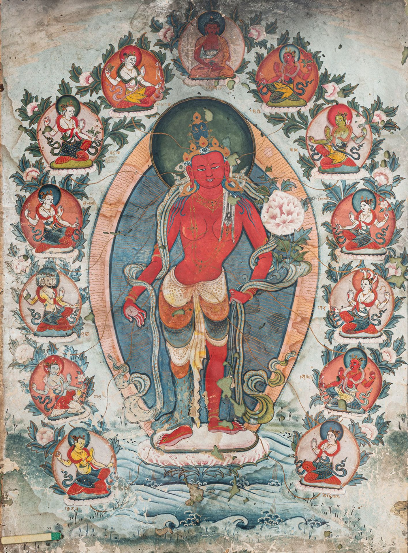 Seltenes Thangka der roten Tara