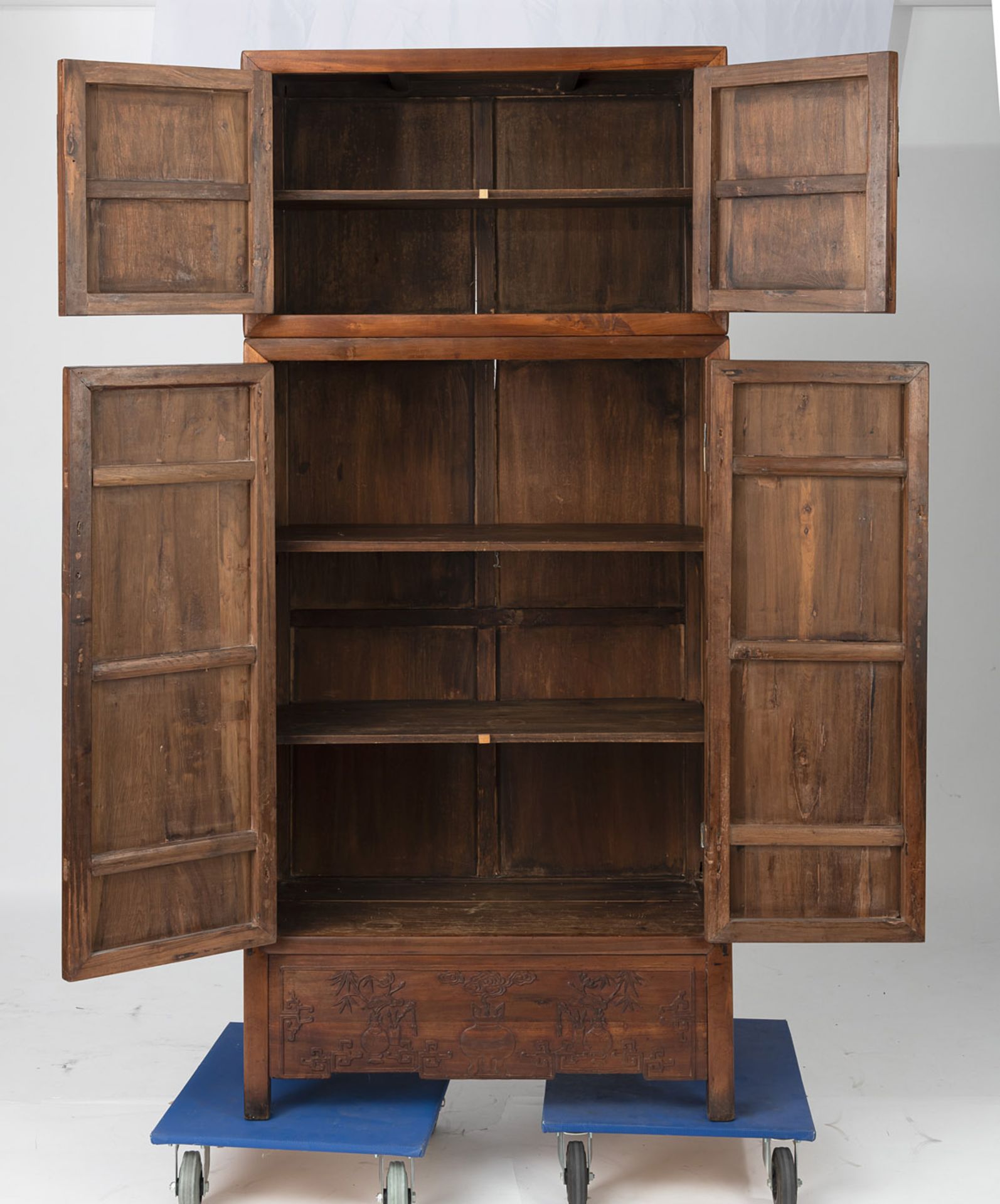 ERRATUM: A PAIR OF BROWN WOOD COMPOUND CABINETS WITH ANTIQUITIES IN LOW RELIEF - Image 13 of 15