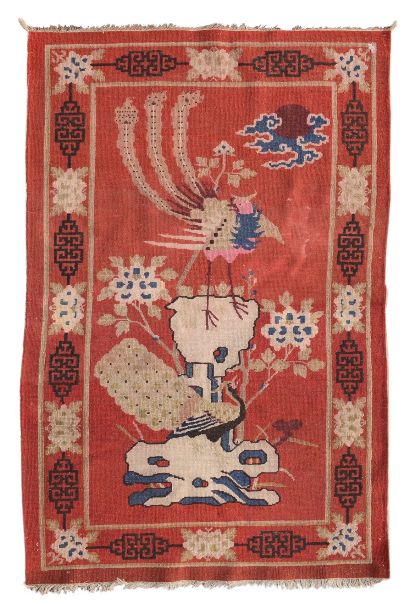 A PAOTOU PICTORIAL RUG - Image 5 of 8