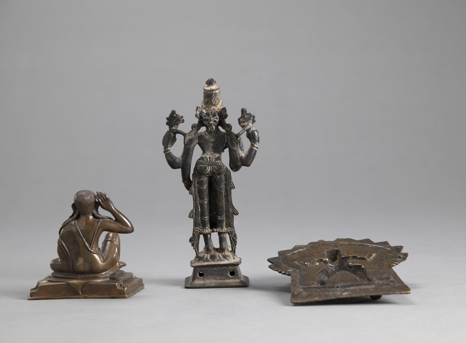 A GROUP OF BRONZES, INCLUDING A FIGURE OF MILAREPA - Image 3 of 4