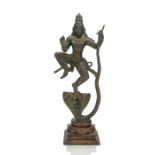 Bronze des Krishna in Siegerpose auf Schlangendämon