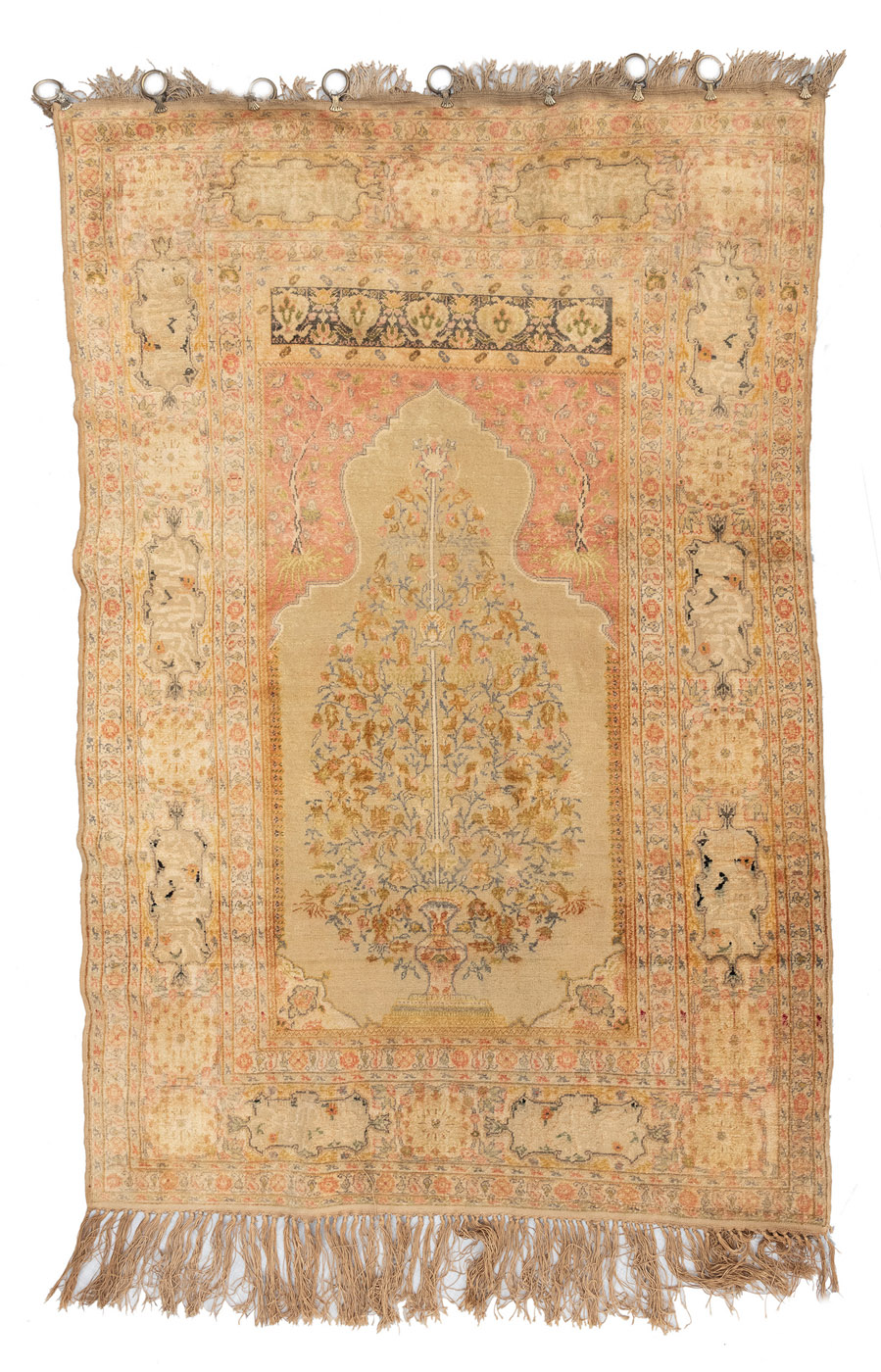 A SILK PRAYER RUG