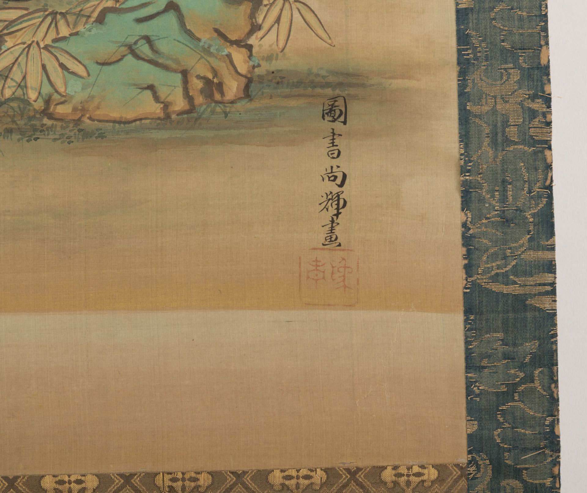 TWO PAINTINGS OF A MAN AND MONKEY AS HANGING SCROLLS - Image 4 of 8