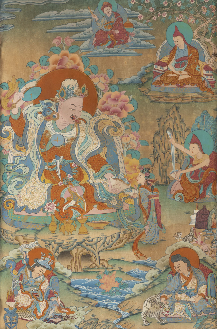 A GROUP OF NINE THANGKA DEPICTING BUDDHA, MAHAKALA AND OTHERS - Image 5 of 27