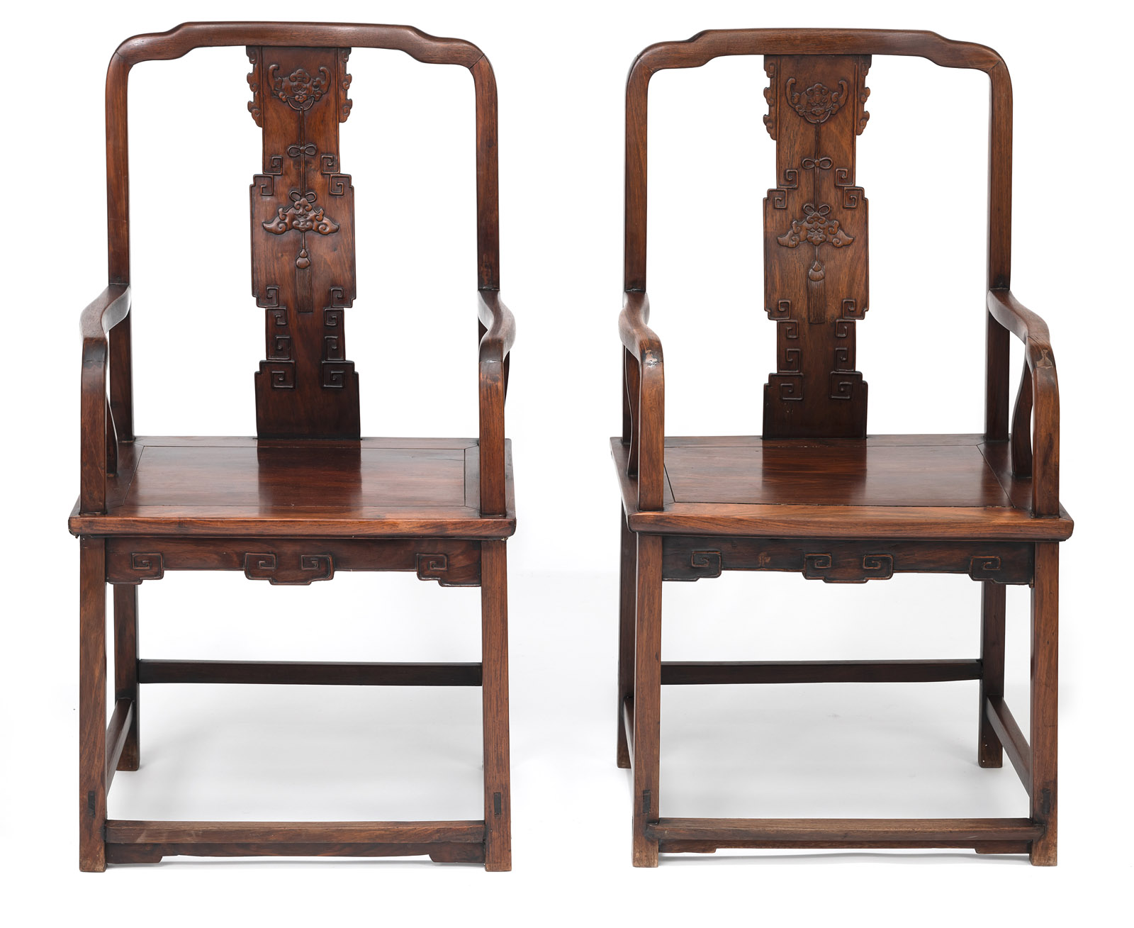 A PAIR OF 'HUANGHUALI' ARMCHAIRS - Image 4 of 7