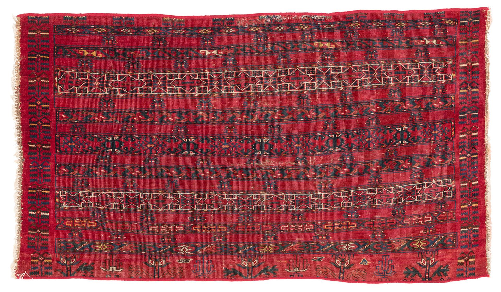 AN ERSARI BASHIR CHUVAL FRONT AND AN ERSARI BASHIR CARPET FRAGMENT