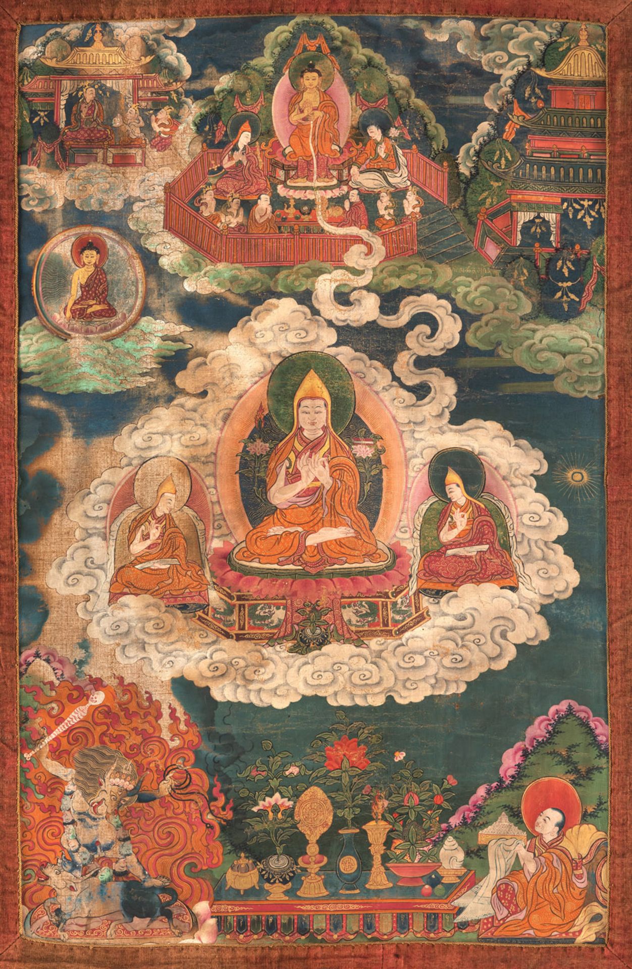 Tsongkhapas Herniederkunft vom Tushita-Himmel