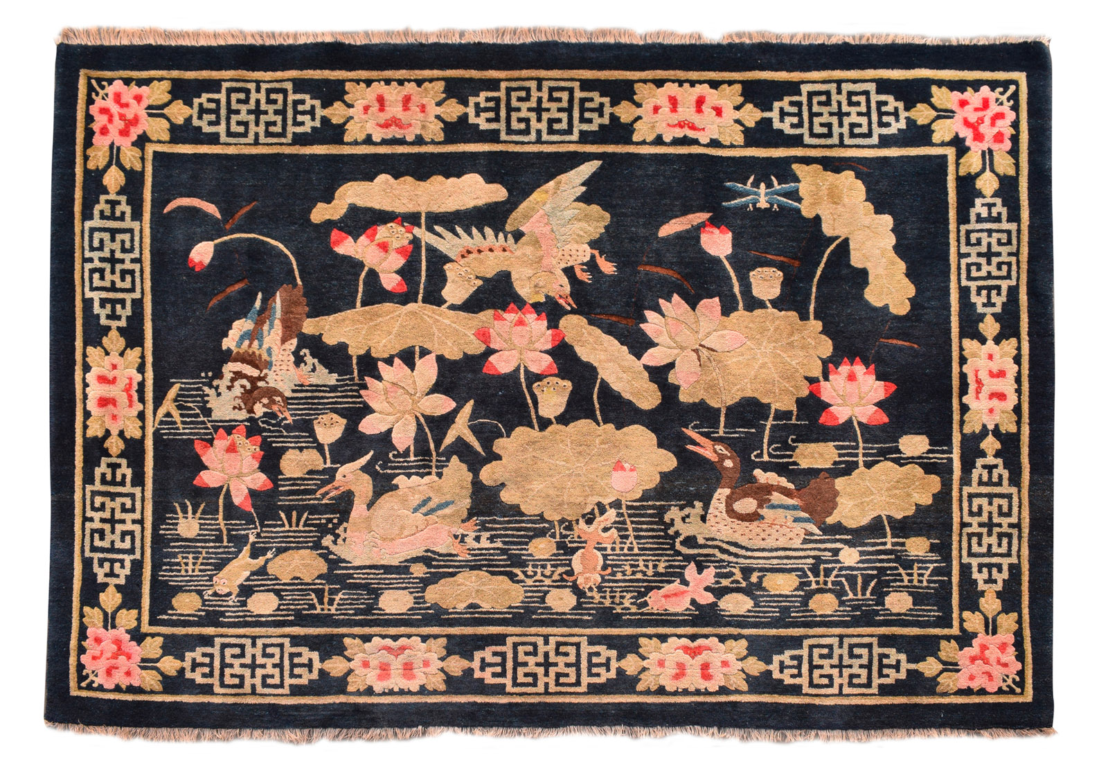 A PAOTOU PICTORIAL RUG