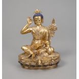 Feuervergoldete Bronze des Milarepa