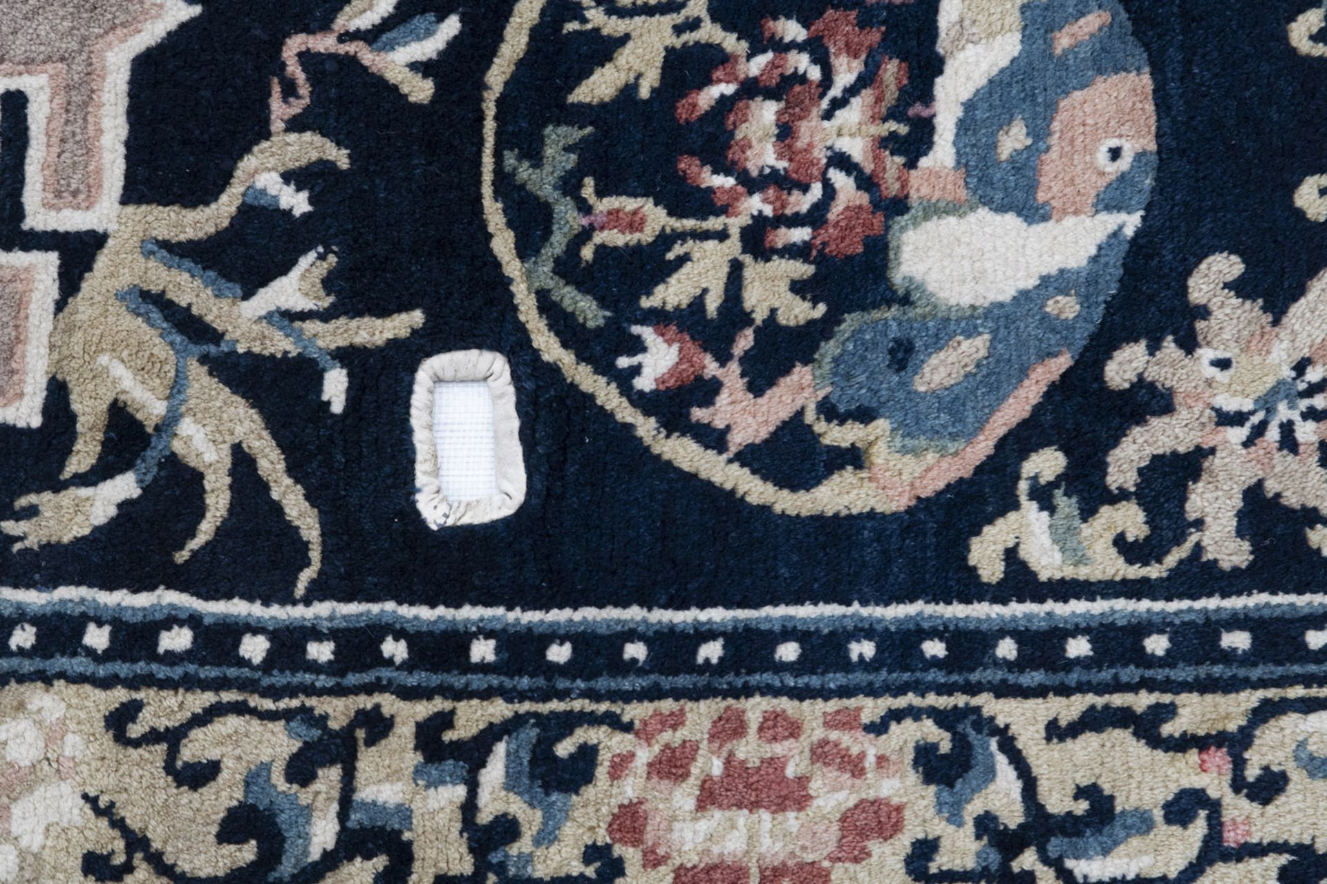 TWO CHINESE CARPETS FOR THE TIBETAN MARKET AND A TIBETAN SADDLE COVER - Image 4 of 9