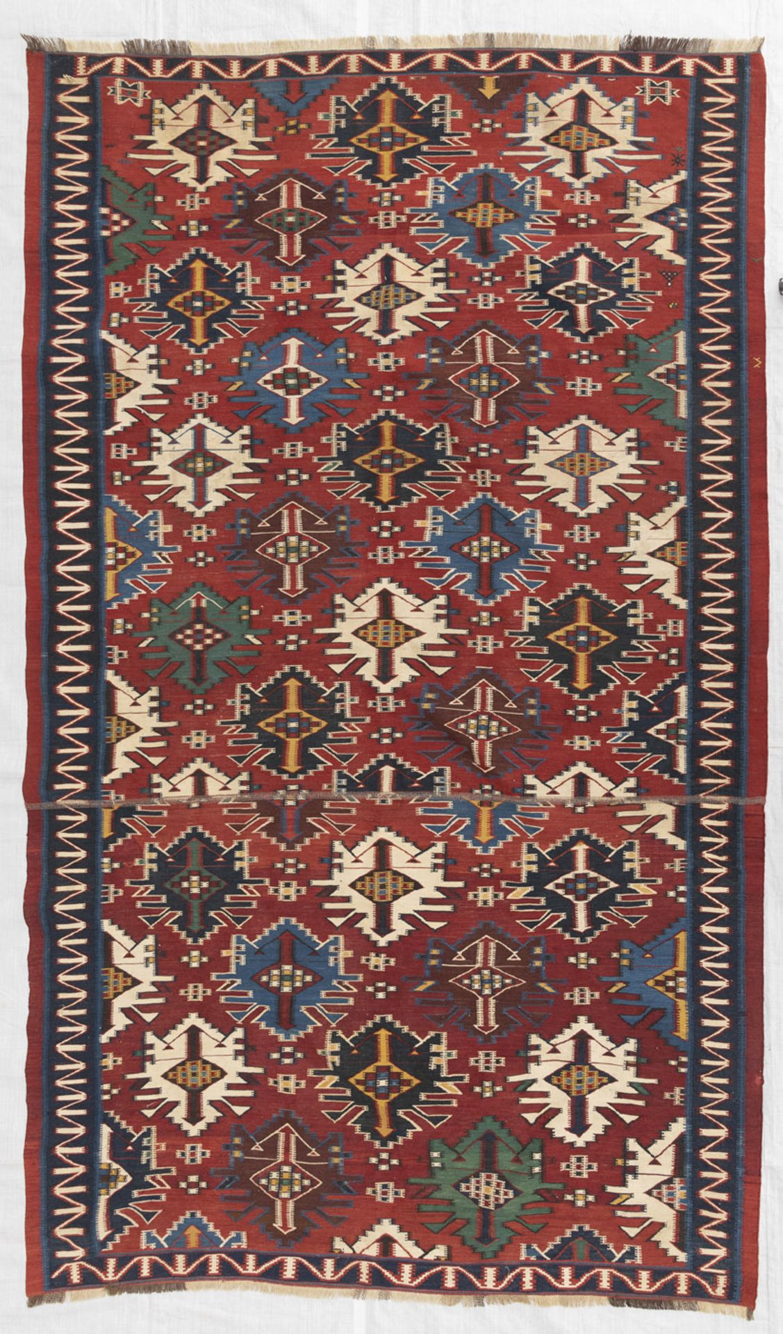 A FRAGMENT OF A KUBA KILIM - Image 7 of 7