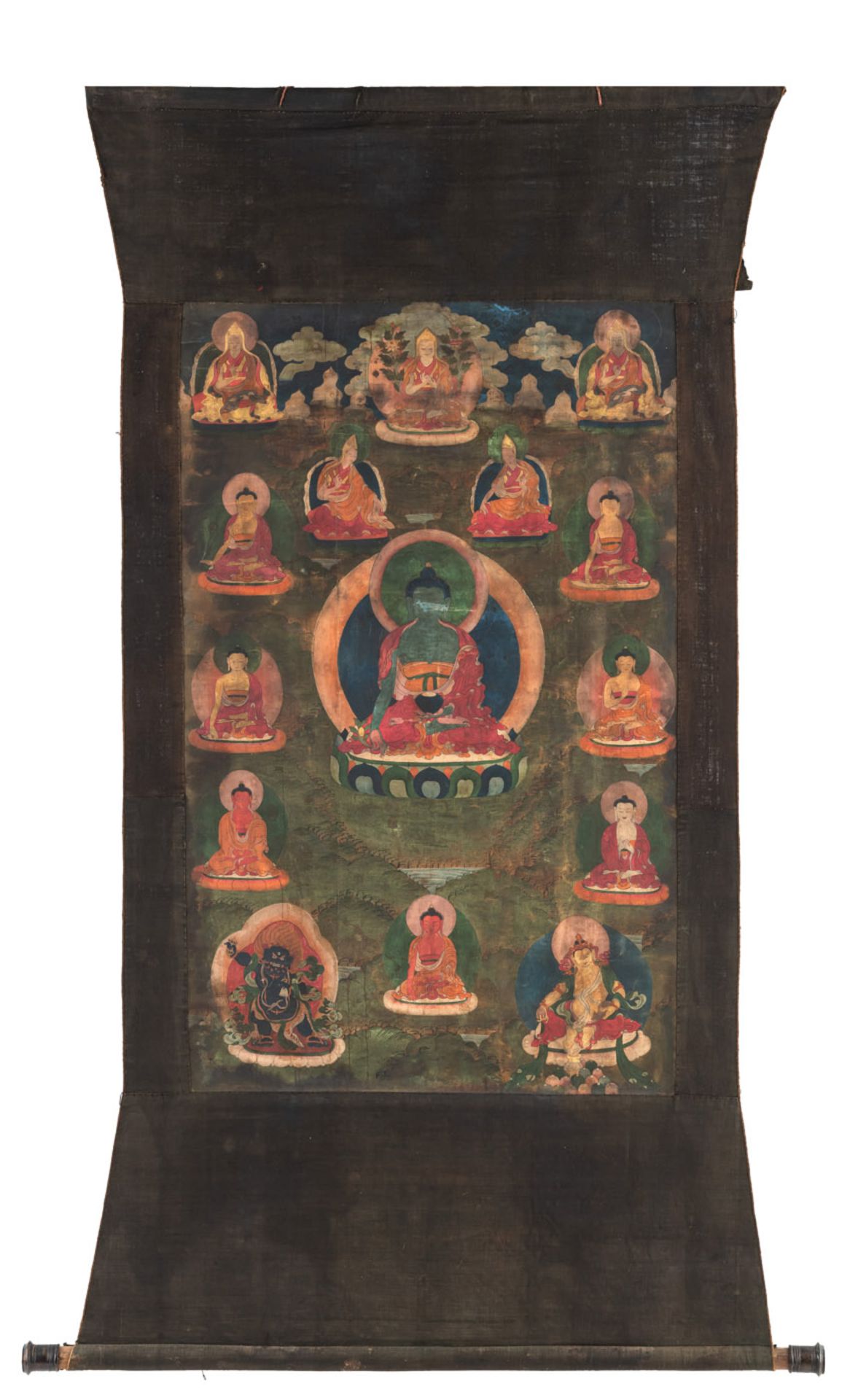 Thangka des Buddha Shakyamuni und Thangka des Avalokiteshvara und Shakyamuni - Bild 3 aus 8