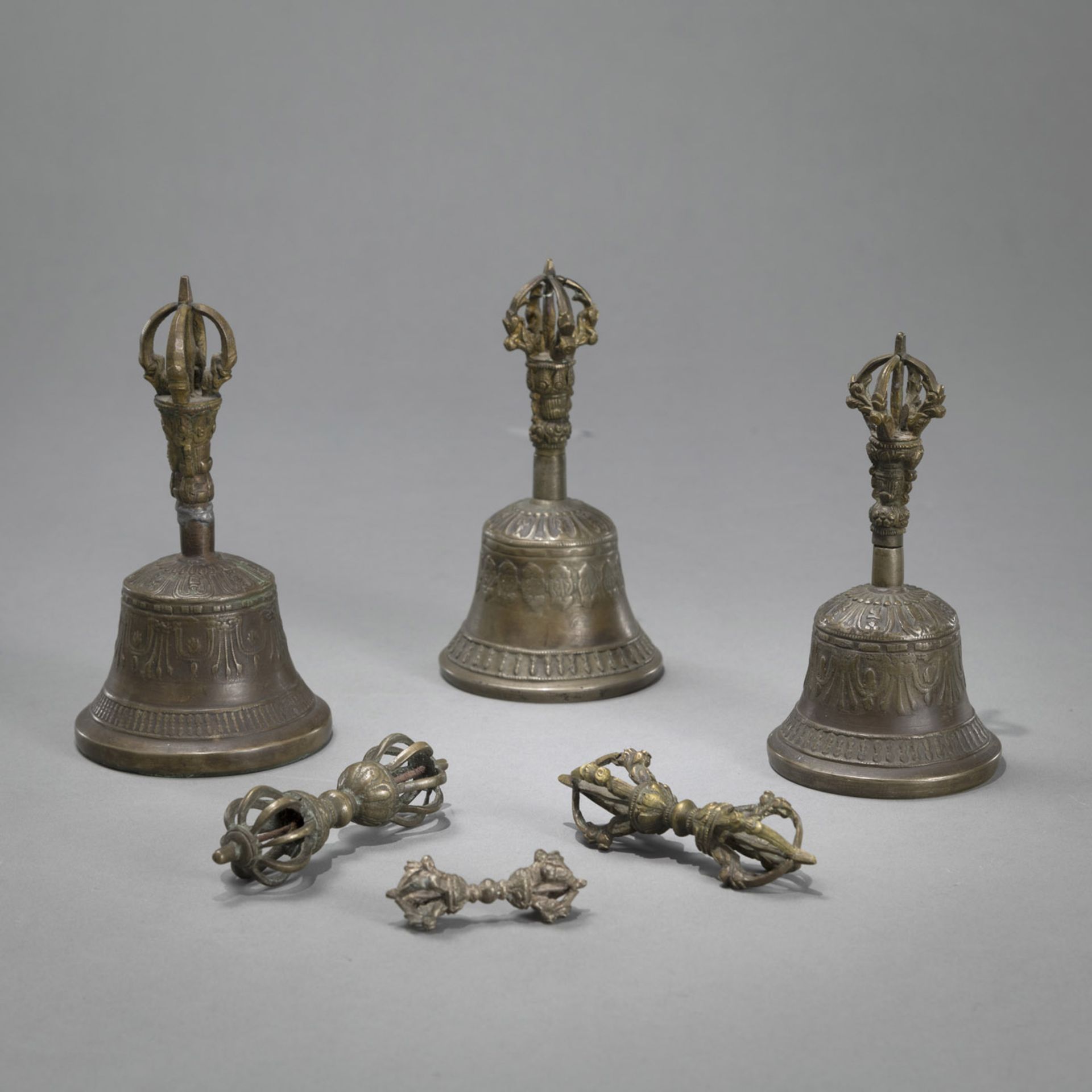 THREE GHANTAS AND THREE VAJRA