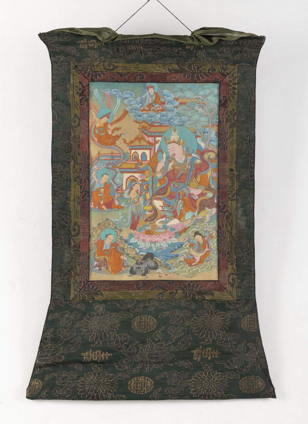 A GROUP OF NINE THANGKA DEPICTING BUDDHA, MAHAKALA AND OTHERS - Image 25 of 27