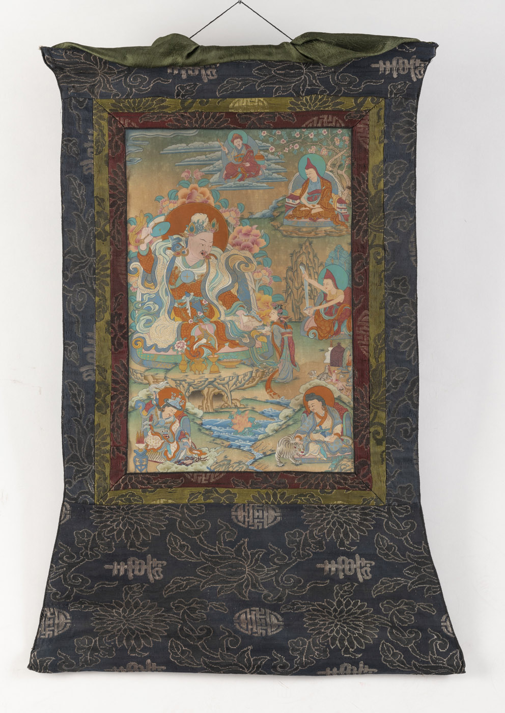 A GROUP OF NINE THANGKA DEPICTING BUDDHA, MAHAKALA AND OTHERS - Image 19 of 27