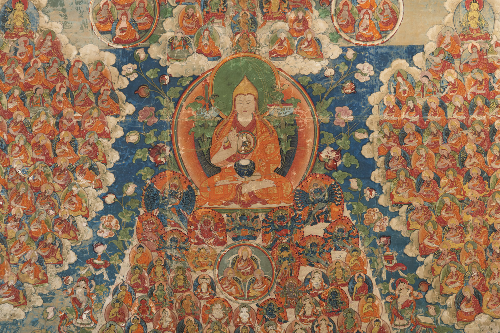 A THANGKA WITH THE TREE OF SPIRITUAL - Image 2 of 4