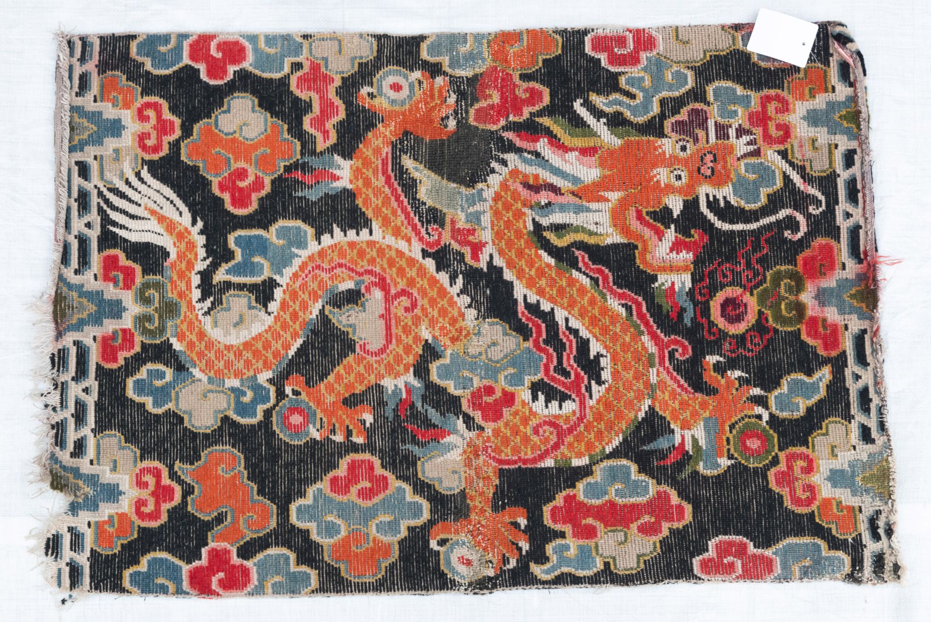 FOUR SMALL SEAT MATS, ONE WITH DRAGON DECORATION - Image 4 of 19