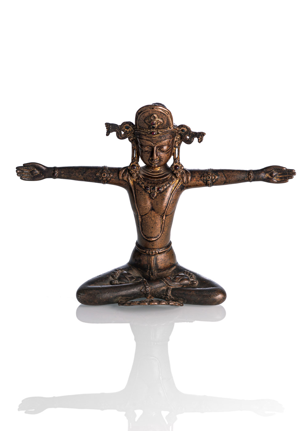 AN EXTREMELY RARE AND IMPORTANT BRONZE FIGURE OF INDRA IN CAPTIVITY - Image 2 of 12