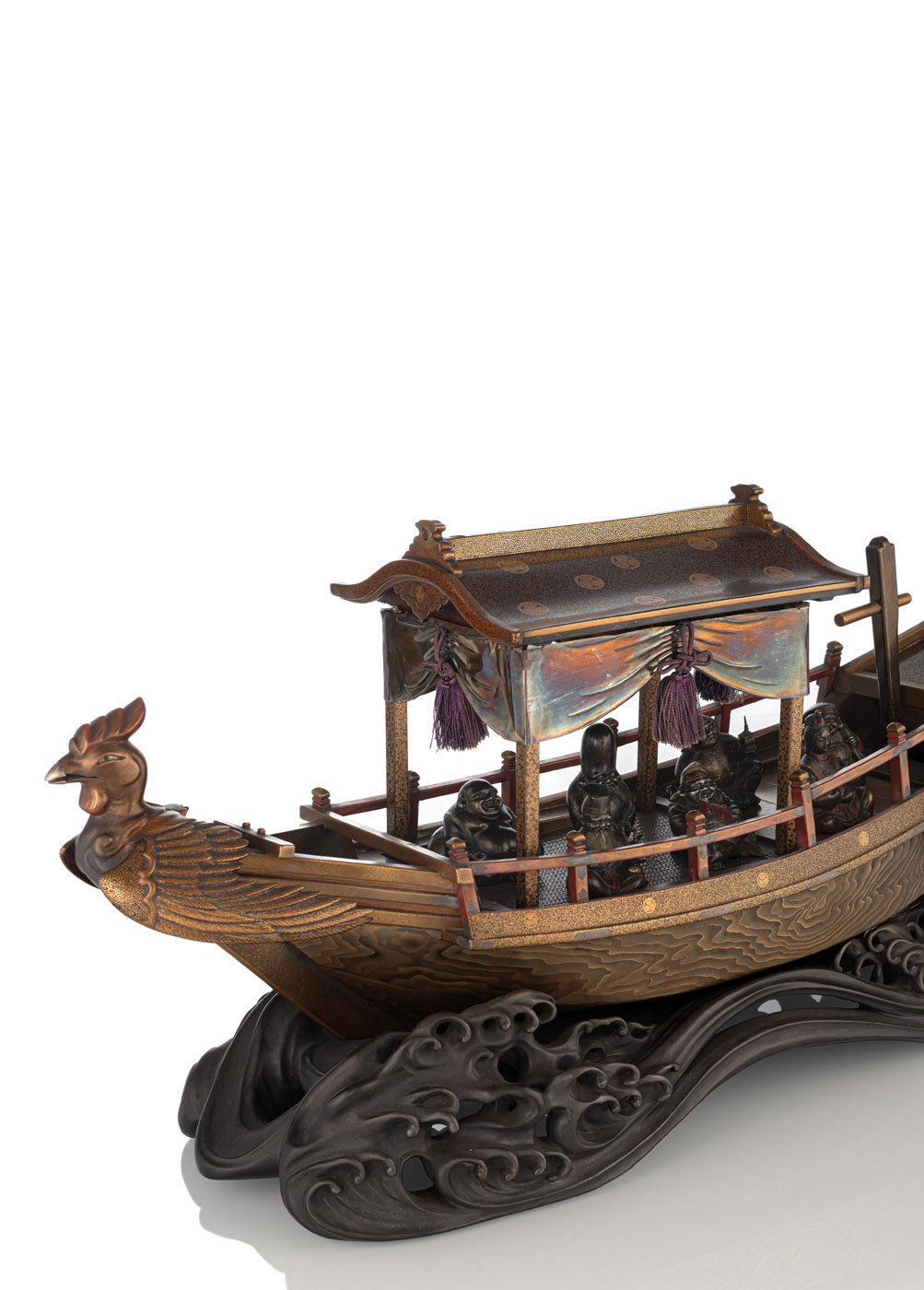 A FINE MODEL OF THE 'TAKARABUNE ' WITH A SET OF THE SEVEN GODS OF GOOD FORTUNE - Image 2 of 2