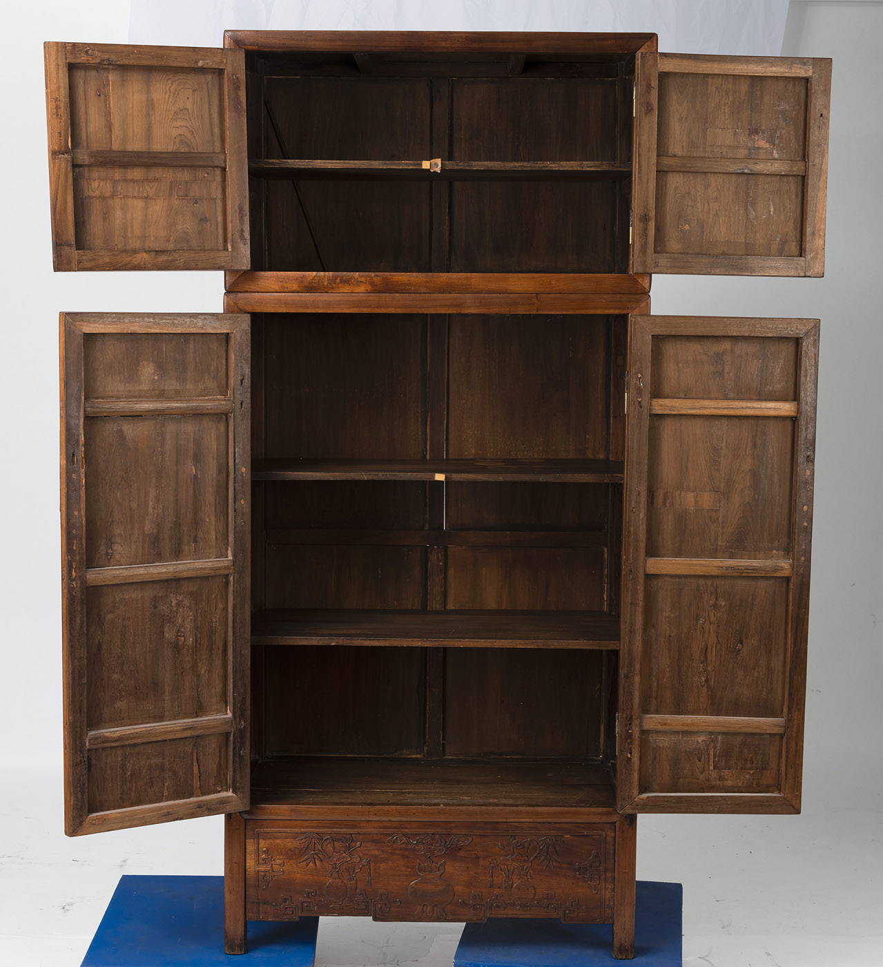 ERRATUM: A PAIR OF BROWN WOOD COMPOUND CABINETS WITH ANTIQUITIES IN LOW RELIEF - Image 8 of 15