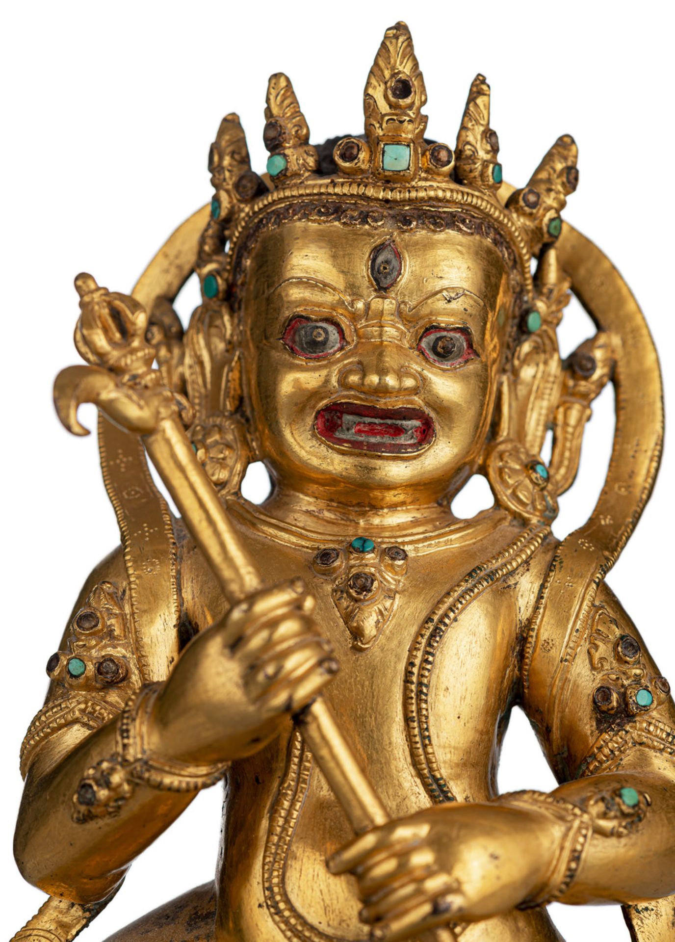 AN IMPORTANT GILT-BRONZE FIGURE OF TAKKIRAJA - Image 3 of 8