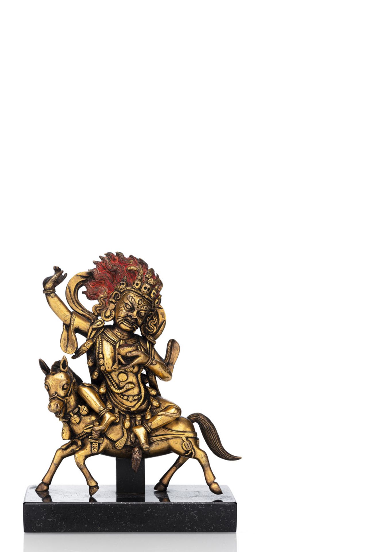 A GILT-BRONZE FIGURE OF SHRI DEVI