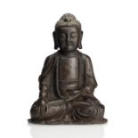 Bronze des Buddha im Meditationssitz