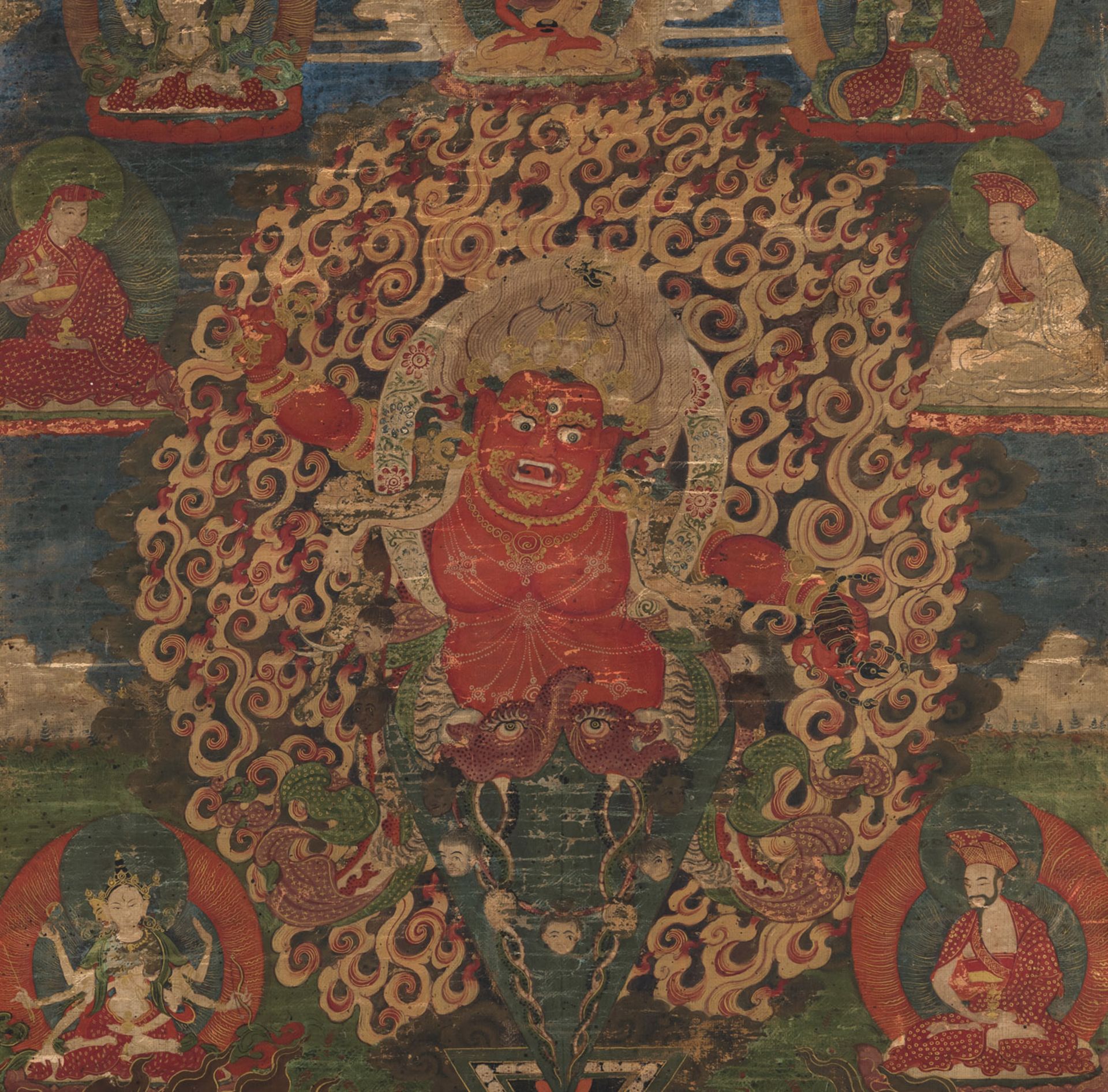 Feines Thangka mit Darstellung des Guru Drakmar - Bild 5 aus 6