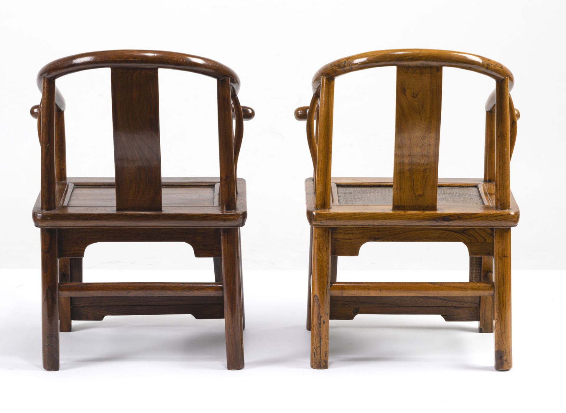 TWO WOODEN HORSESHOE-BACK ARMCHAIRS FOR CHILDREN - Image 4 of 5