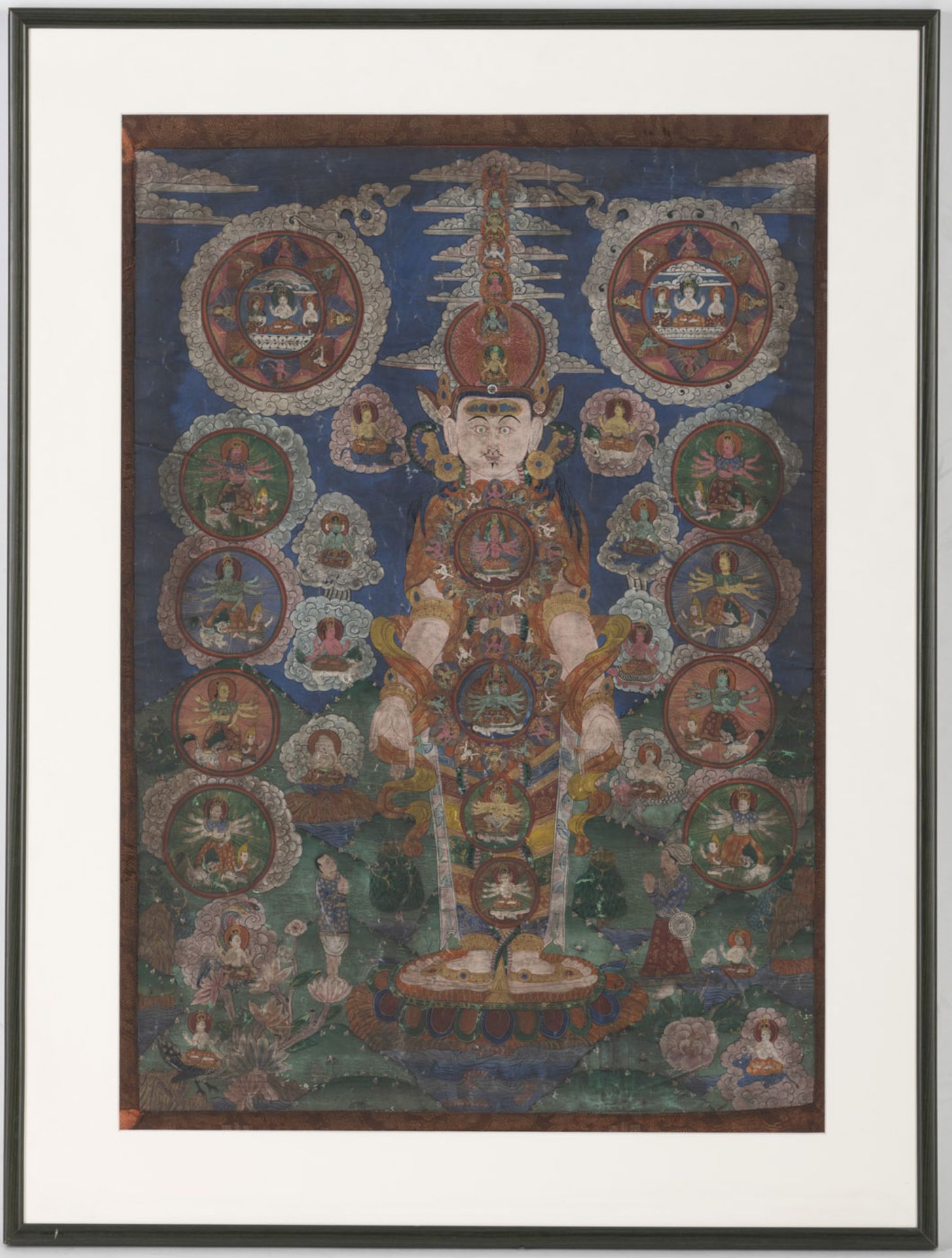 Thangka mit Loka Purusha Cosmic Man - Bild 2 aus 2