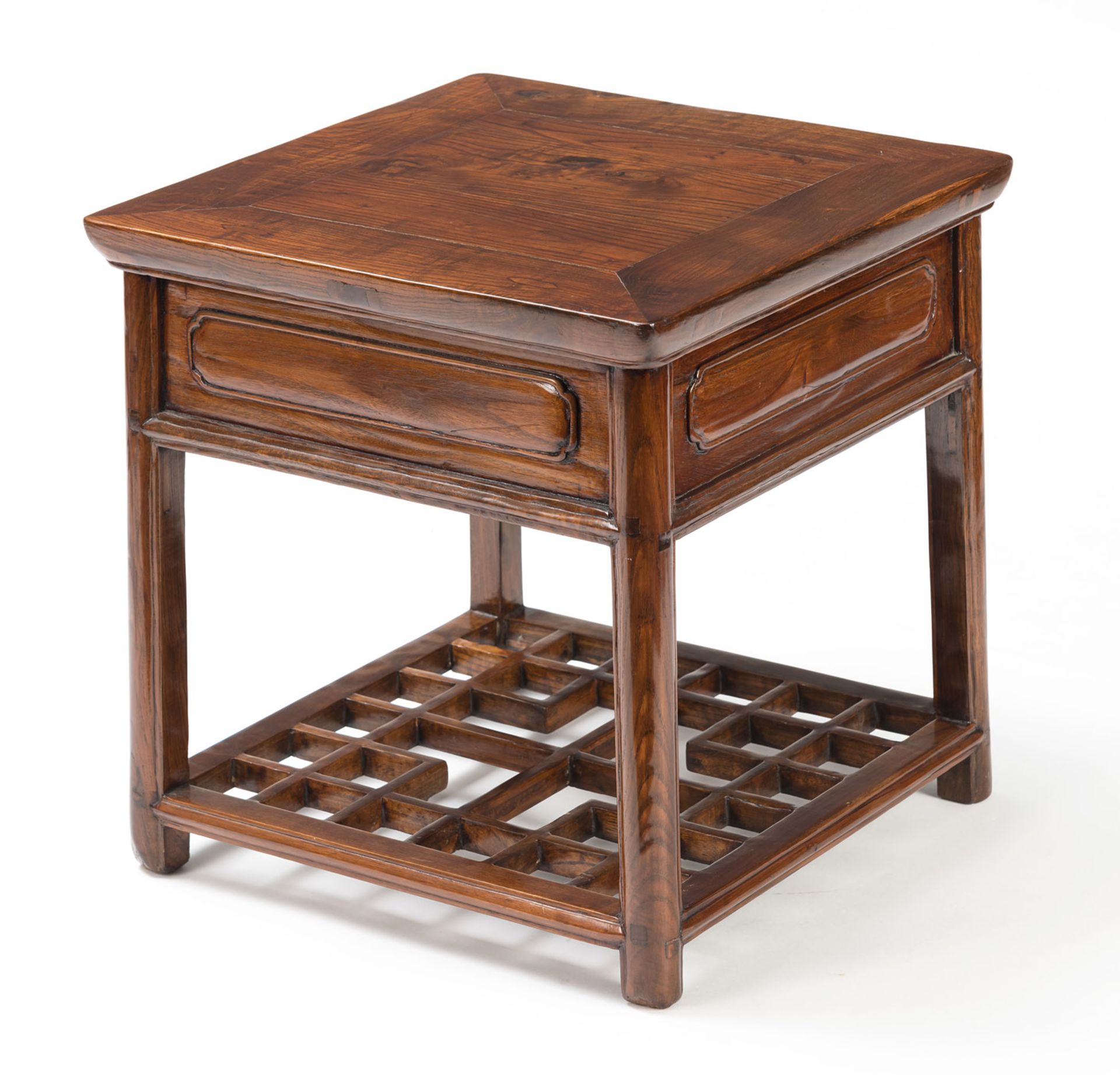 A SQUARE SINGLE-DRAWER SIDE TABLE - Image 5 of 6