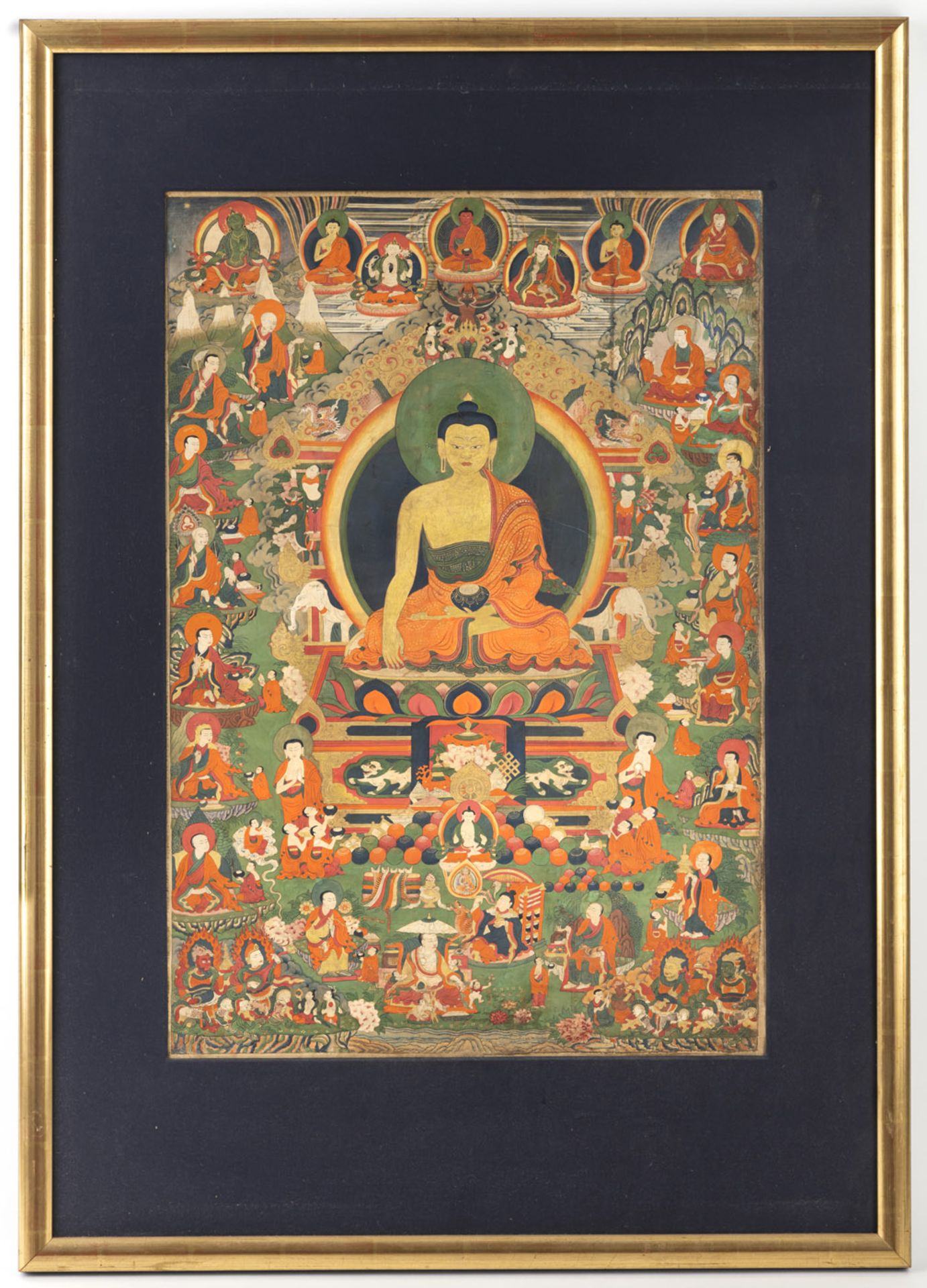 A THANGKA DEPICTING BUDDHA SHAKYAMUNI - Image 2 of 4